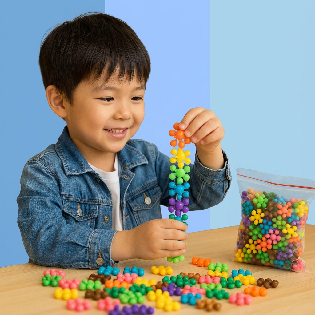 Snowflake Building Blocks for Children ⎜ Creative 3D Puzzle Toy for Educational Fun and Fine Motor Skills