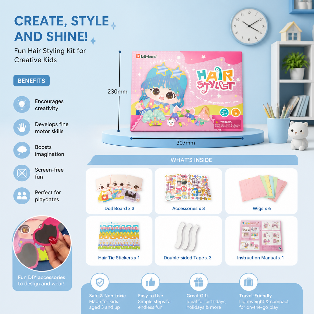 DIY Hair Stylist Craft Kit for Kids