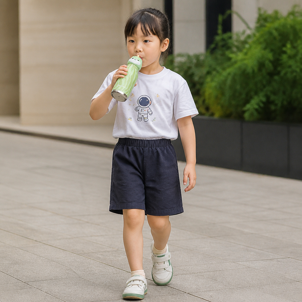 Cute Cartoon Animal Insulated Stainless Steel Straw Cup – 480ml