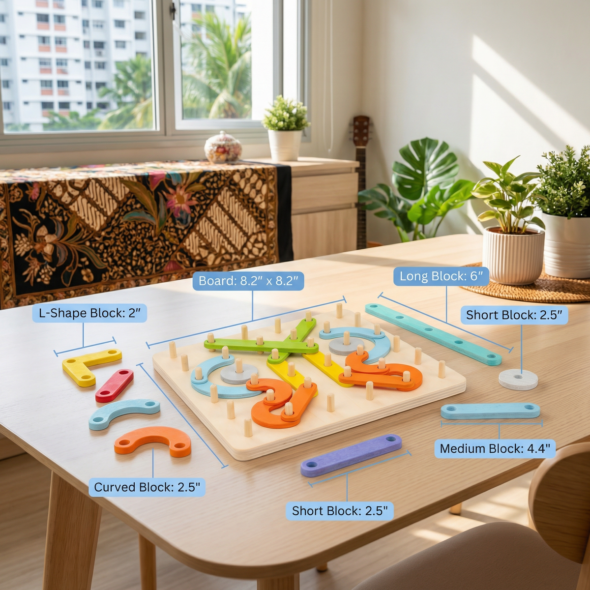 Creative Montessori Nail Puzzle Toy Made of Wood