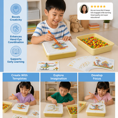Montessori Learning Peg Mosaic Board