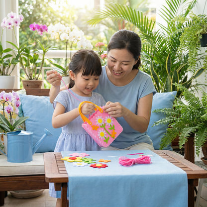 Secure DIY Felt Pouch Set for Self-Sewing
