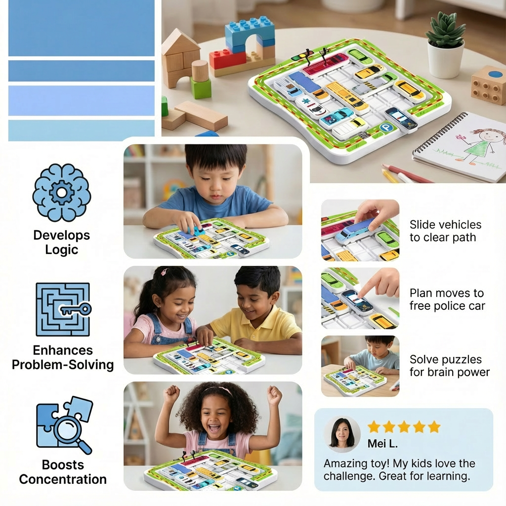Logical Thinking – Car Parking Puzzle Toy for Children