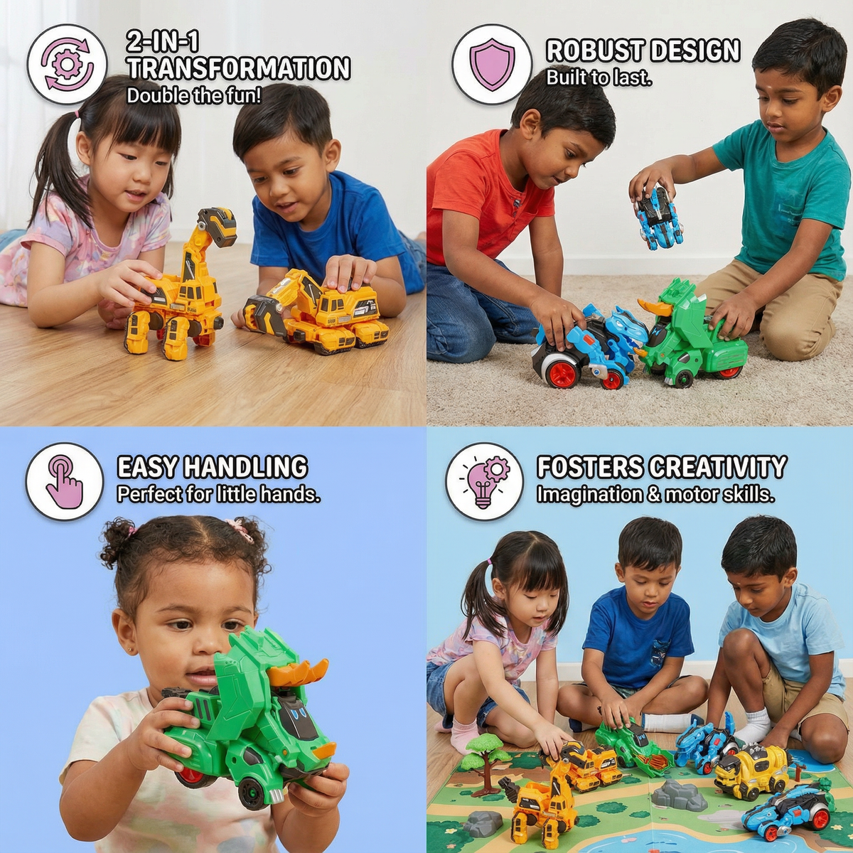 Transforming Dinosaur Cars