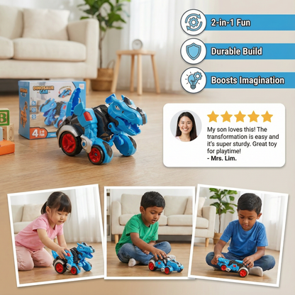 Transforming Dinosaur Cars