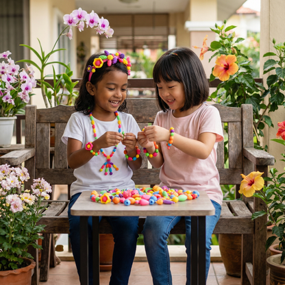Children’s Pop Beads Set ⎜ Colorful DIY Jewelry Kit for Creative Play and Fine Motor Skill Development