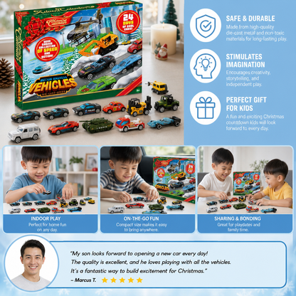Christmas Die-Cast Car Advent Calendar for Kids