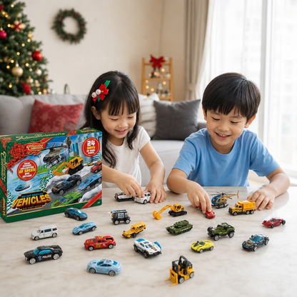 Christmas Die-Cast Car Advent Calendar for Kids