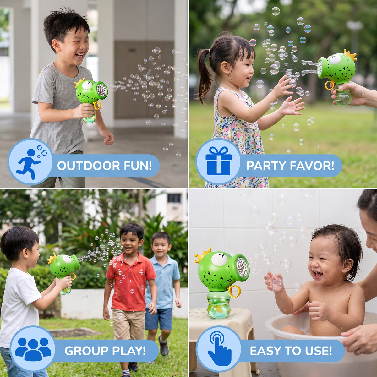 Cute Automatic Bubble Machine – Electric Bubble Blower for Kids