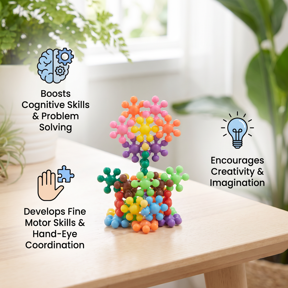 Montessori Plum Blossom Building Block Set