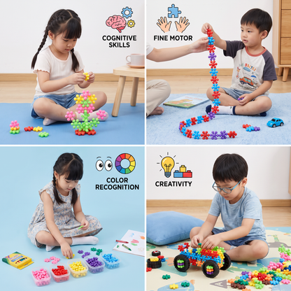 Montessori Plum Blossom Building Block Set