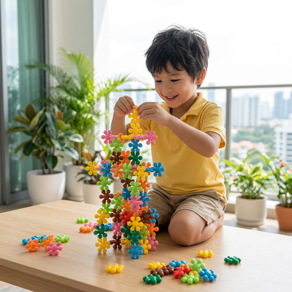 Montessori Plum Blossom Building Block Set