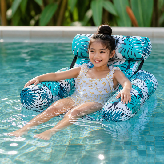 Inflatable Pool Hammock with Backrest – Foldable Water Lounge