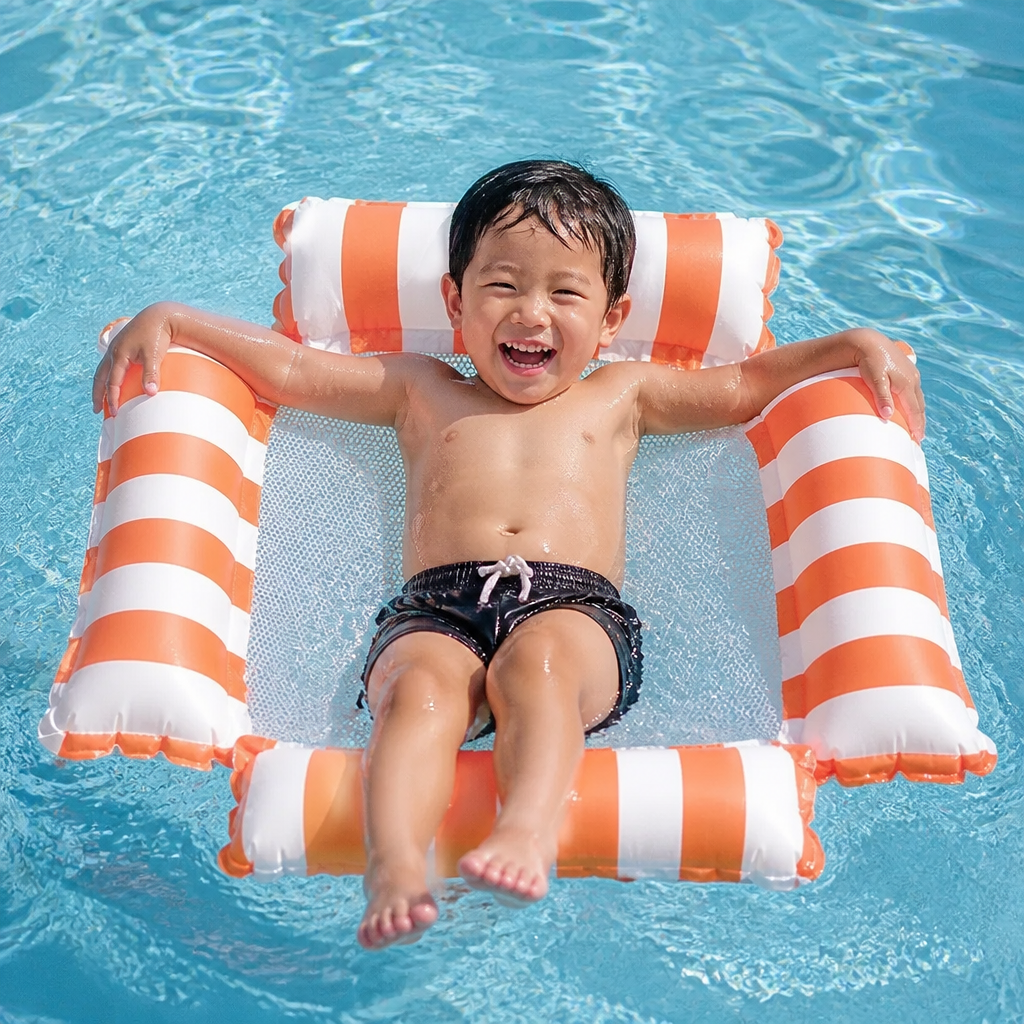 Inflatable Pool Seat for Children – Water Hammock with Mesh Surface
