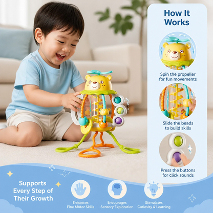 Pull-Along Baby Rattle – Cute Educational Toy for Early Development