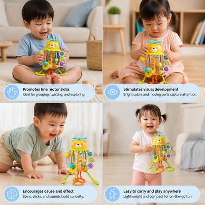 Pull-Along Baby Rattle – Cute Educational Toy for Early Development