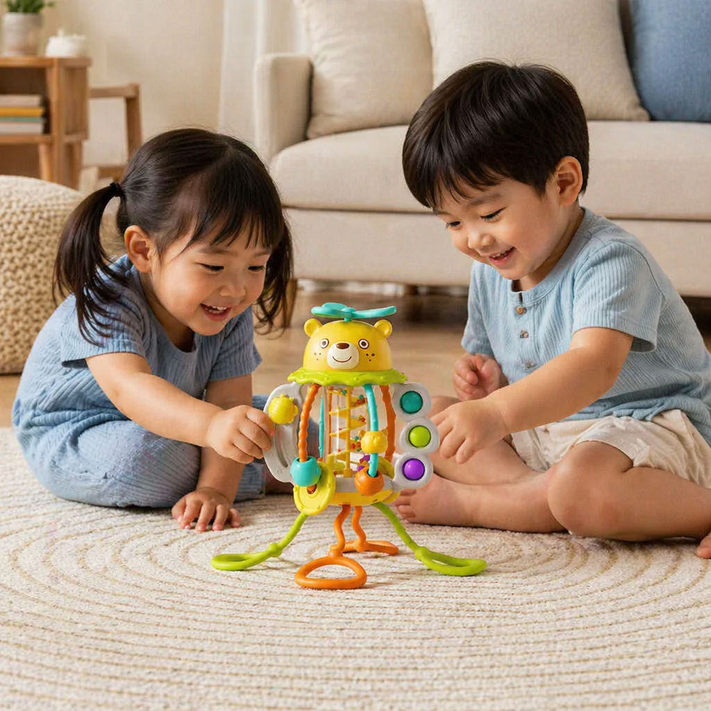 Pull-Along Baby Rattle – Cute Educational Toy for Early Development