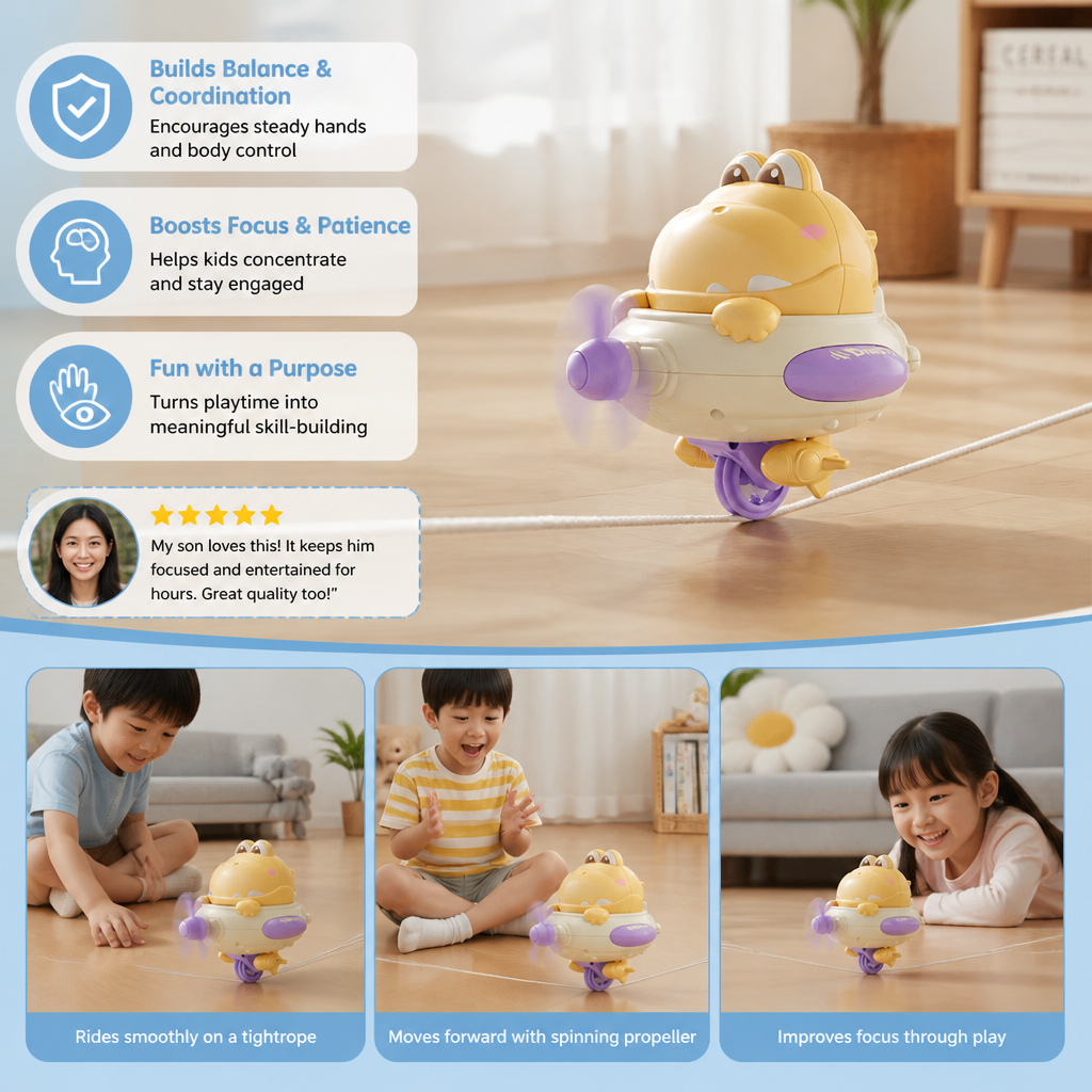 Dino Balance Spinner Toy for Kids