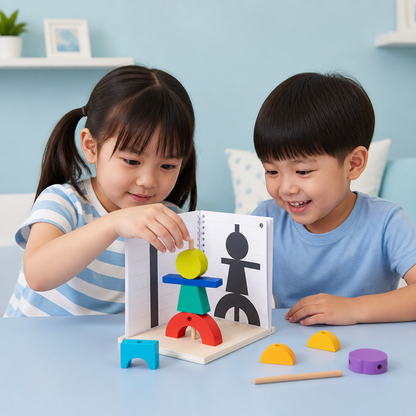 Wooden 3D Shadow Matching & Spatial Thinking Puzzle for Kids