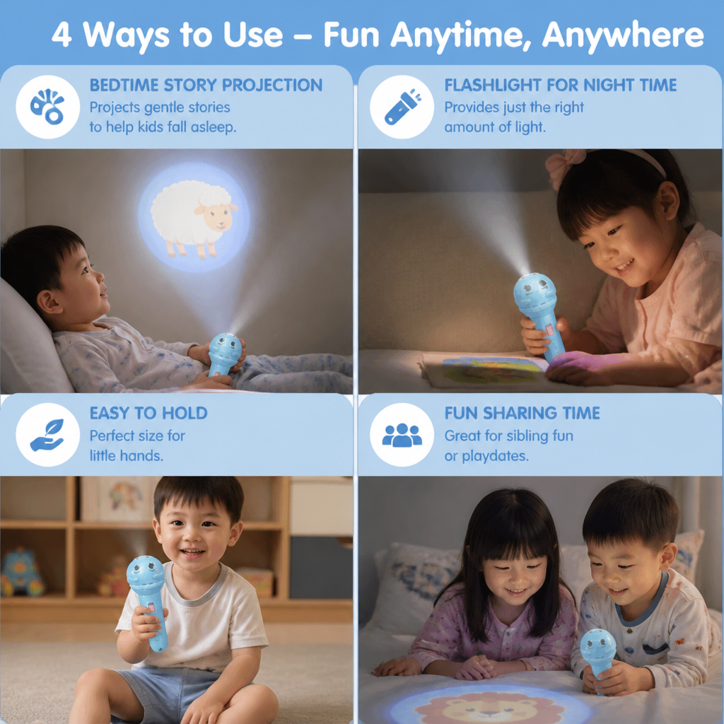 Kids’ Bedtime Story Projection Flashlight