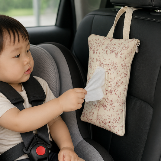 Hanging Tissue Holder for Strollers, Cribs & Cars