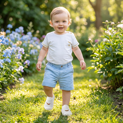 Summer baby shoes with non-slip soles and breathable material