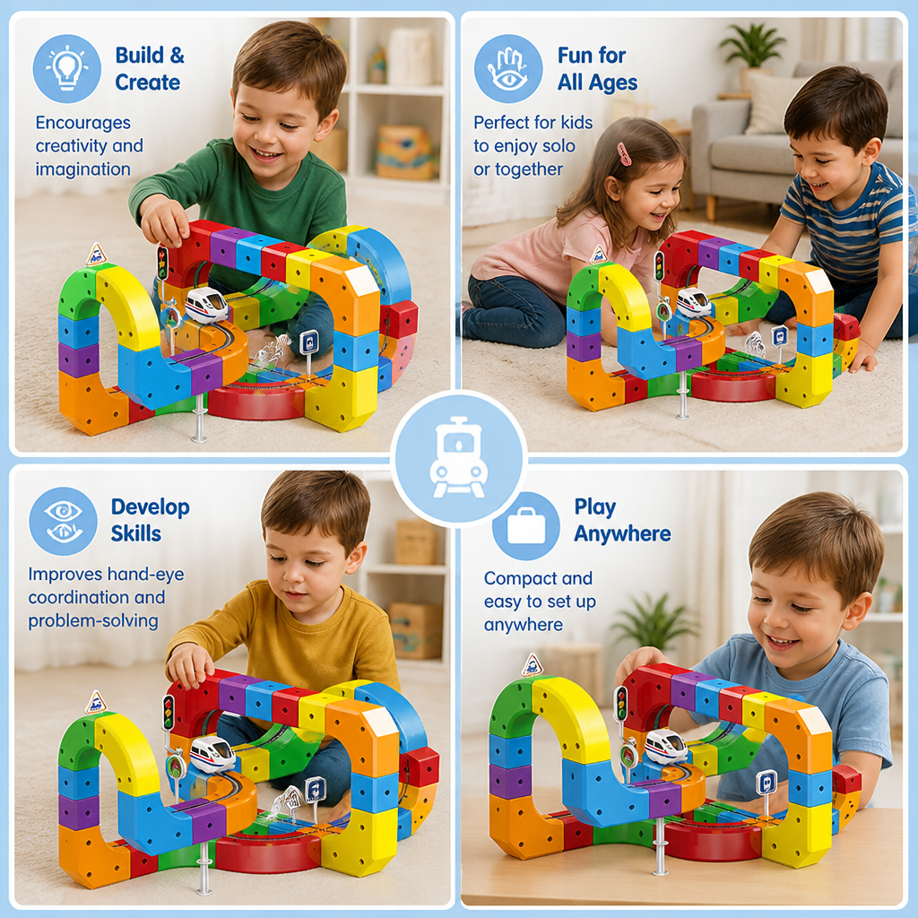 Magic rail cube track kids toy