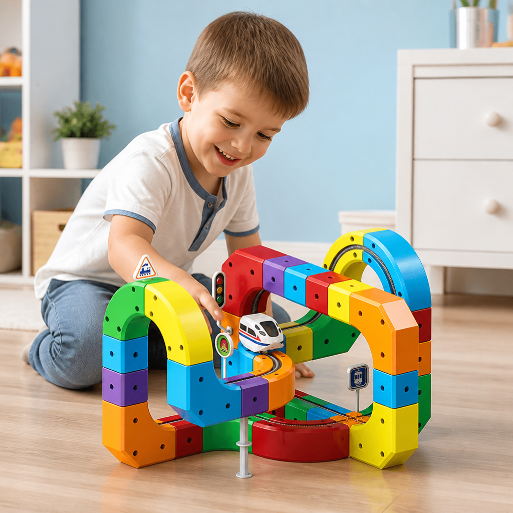 Magic rail cube track kids toy