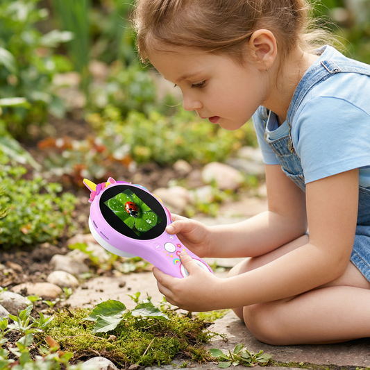 Kids Digital Video Microscope with Screen – Portable Science Explorer for Little Investigators