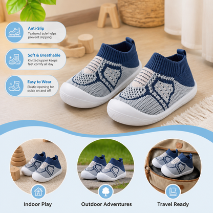 Soft Knit Anti-Slip Baby Sock Shoes for First Steps