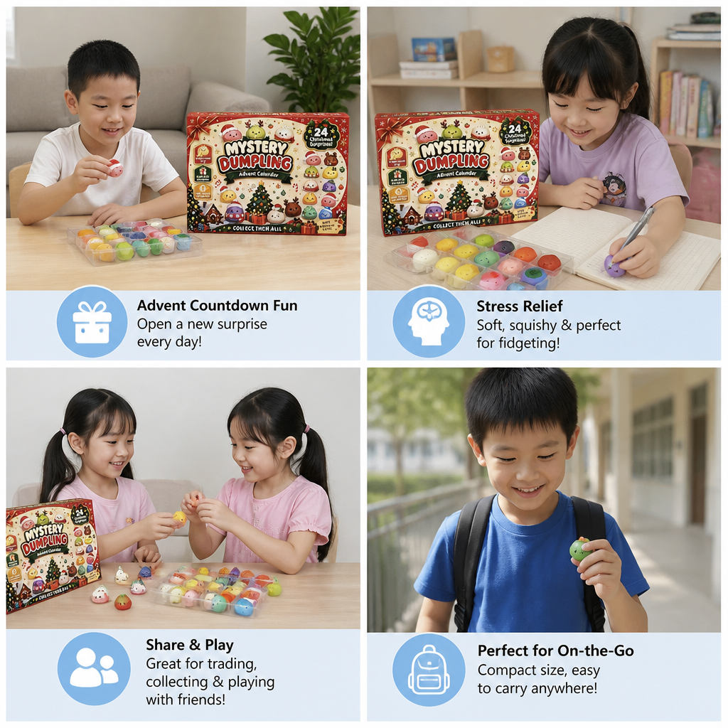 Mini Dumpling Squishy Toy Advent Calendar