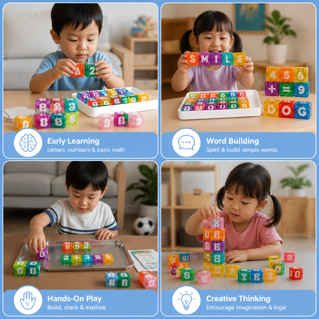 40-Piece Magnetic Letters & Numbers Learning Set – Montessori STEM Toy for Kids