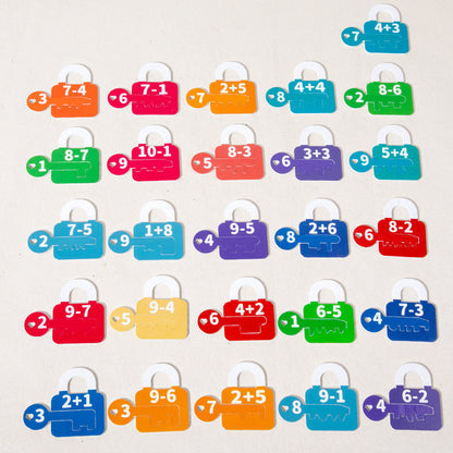 Letters and Math Locks and Keys Learning Game