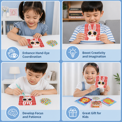 Fuzzy Pom Pom Animal Craft & Painting Kit