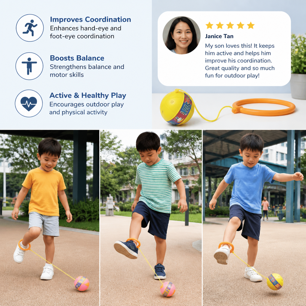 Interactive Skip Ball Ankle Swing Toy for Kids