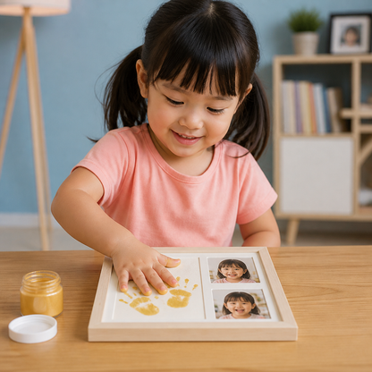 DIY Kids Handprint Keepsake Frame Kit – Hand Impression & Photo Display