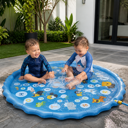 Inflatable Kids Splash Pad with Sprinkler – Outdoor Water Play Mat for Garden & Beach