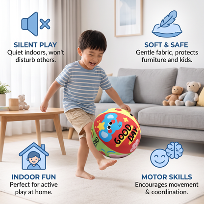 Soft & Safe Silent Indoor Play Ball for Kids