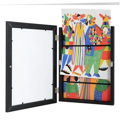 Children’s Art Display Frame ⎜ Flip-Open Picture Frame with Storage for Drawings and Creative Projects