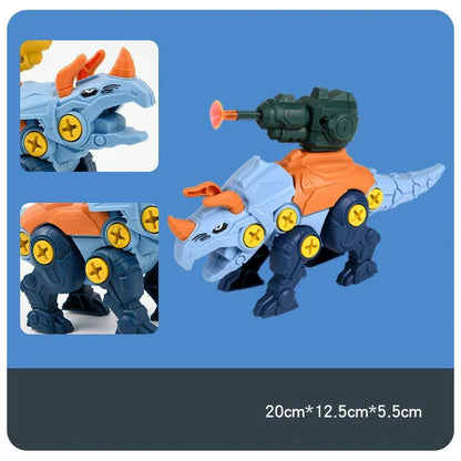 Dinosaur Screw Toy Set with Suction Cup Cannon