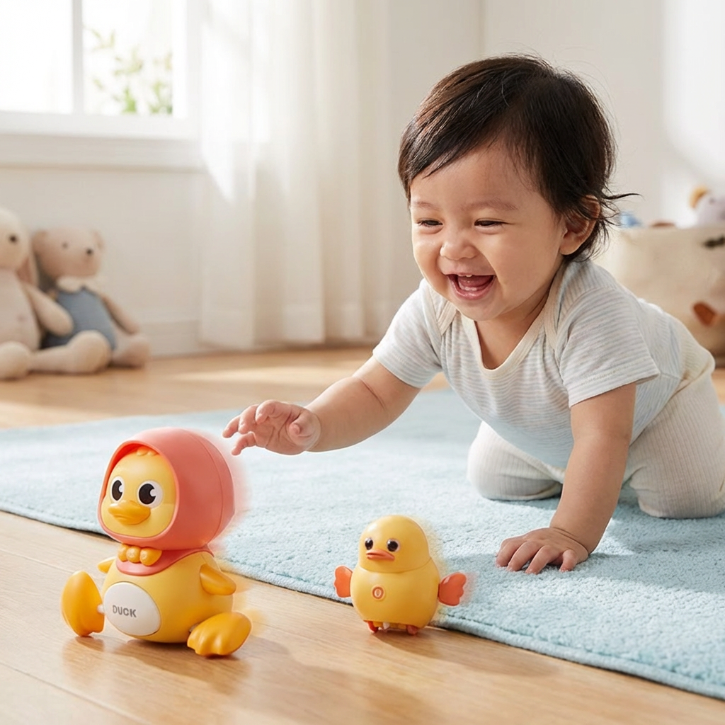 Musical Duck Family Crawling & Learning Toy for Babies