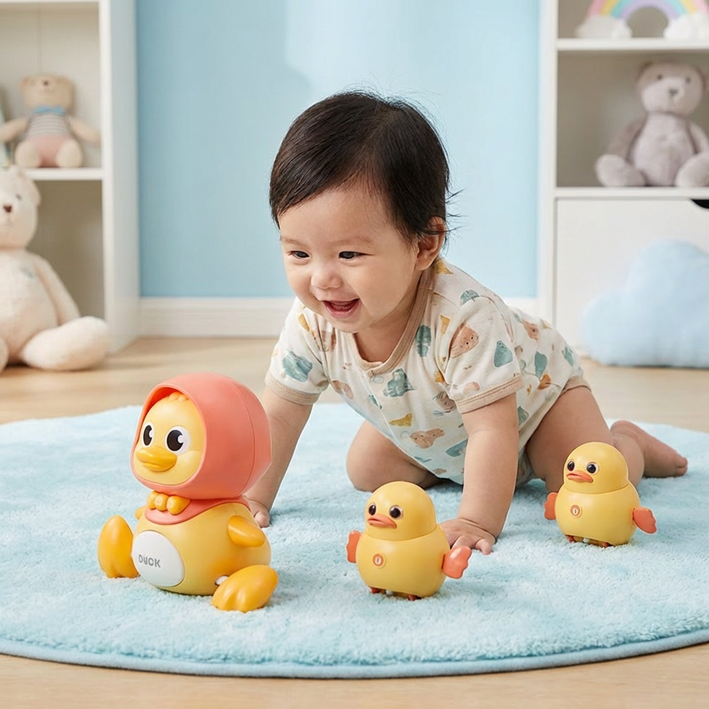 Musical Duck Family Crawling & Learning Toy for Babies