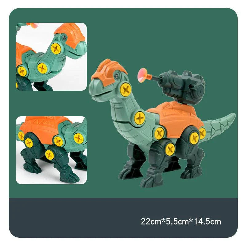 Dinosaur Screw Toy Set with Suction Cup Cannon