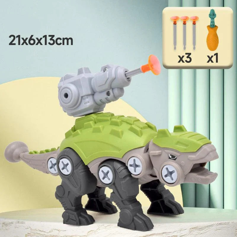 Dinosaur Screw Toy Set with Suction Cup Cannon