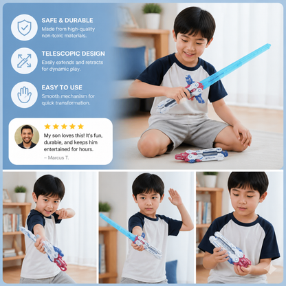 Glowing Telescopic Butterfly Sword Toy