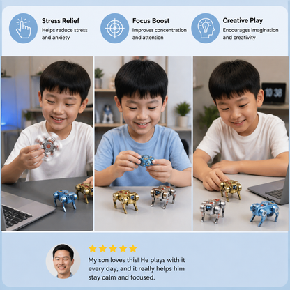 3-in-1 Mechanical Robot Dog Fidget Spinner Toy