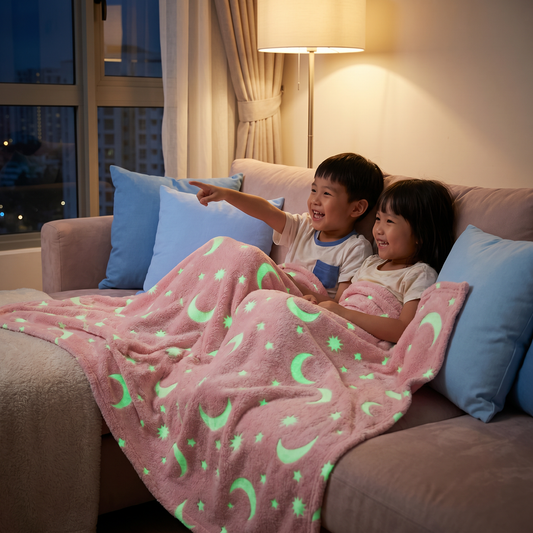 Shimmering Star Blanket – Glow-in-the-Dark Cozy Blanket