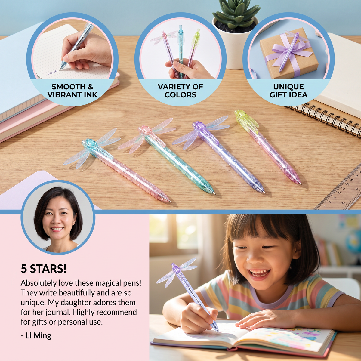 Magic Dragonfly Wing Gel Pen