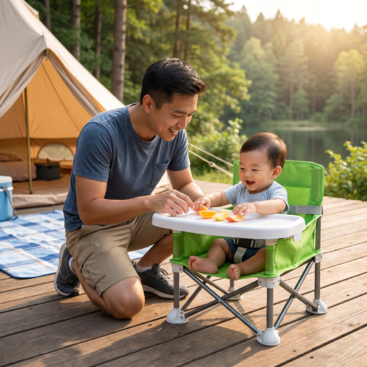 Foldable Baby Camping Chair with Tray for On the Go