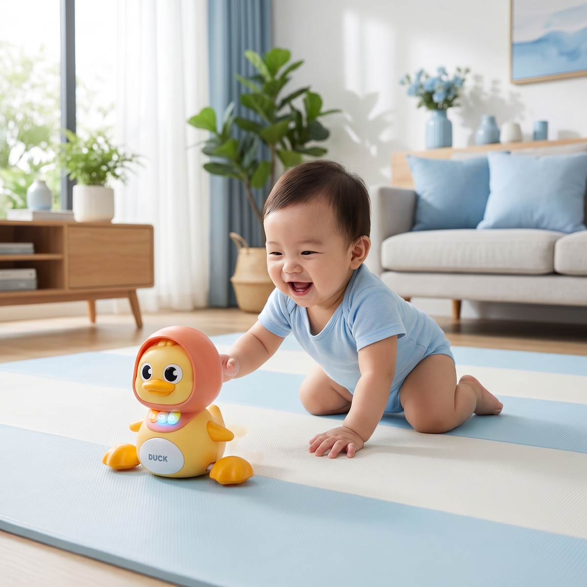 Musical Duck Family Crawling & Learning Toy for Babies